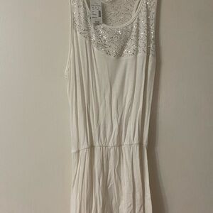 Chic White Sequin Dress